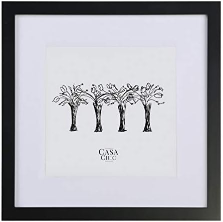 Casa Chic Picture Frames, 18x13 cm Photo Frame, Standing/Wall Mounted Photo Frames For Home & Office, Vertical/Horizontal Display, Real Glass & Wood, Passepartout Poster Frame, Picture Frame