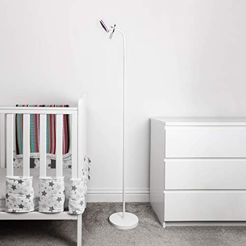 Flexi Air 360 Pro (Round Base) The Universal Freestanding Baby Monitor Holder, Baby Video Monitor Shelf with Flexible Hose, Camera Stand for Nursery Compatible with Most Baby Monitors (White)