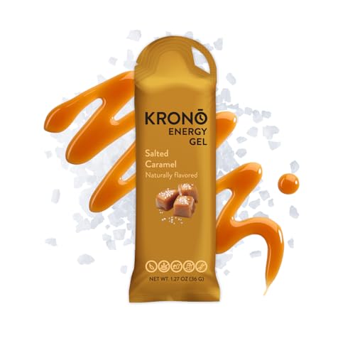 Image of Krono Nutrition Energy Gel - Sports Nutrition - Made with Natural Ingredients - 24 Count (Salted Caramel)