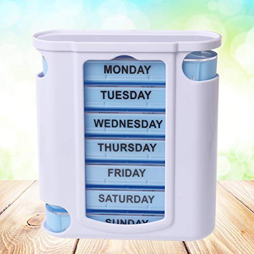 DOITOOL Recipiente para comprimidos de viagem para 7 dias, 28 compartimentos, porta-comprimidos sema