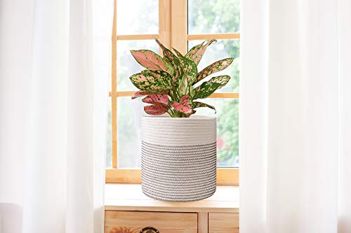 Fairylavie 12'' Cotton Rope Plant Basket, Fit For 10'' - 11'' Planter, Reinforce Cotton Rope For Easier And Faster Shape Recovery, Multifunctional Basket Ideal Choice For Home Decor And Storage #TOP5