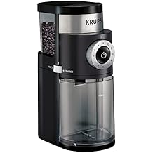 مطحنة قهوة KRUPS Precision Burr 12 إعدادًا، سعة 8 أونصة للتنقيط، مكبس فرنسي، إسبريسو، صب، تحضير بارد - فولاذ مقاوم للصدأ، 110 وات، إيقاف تلقائي، سهل التنظيف - مطاحن قهوة للاستخدام المنزلي