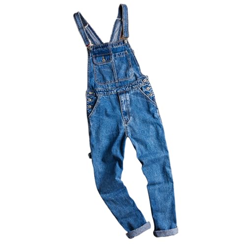Peto vaquero para hombre holgado estilo hip hop denim recto