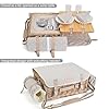 Multifunctional Wicker Picnic Basket Set for 4 with Blanket and Picnic Table, Insulated Picnic Set with Full Tablewares for Camping Outdoor Couples, Flowers