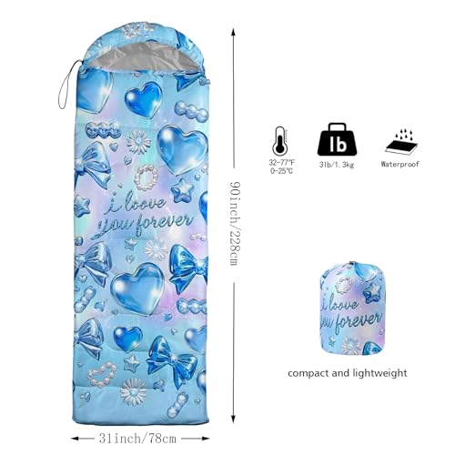 Image of QOOMO Camping Sleeping Bags,3 Season Warm & Cool Weather,Lightweight,Waterproof Sleeping Bags for Adults & Kids,Traveling,and Outdoors,Camping Gear Equipment
