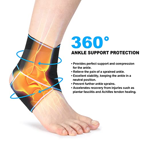 ACWOO Sprunggelenkbandage, 1 Stück Einstellbar Bandage Fußgelenk, Sport Schützen Fußgelenkbandage Sprunggelenk, Hochelastisch Knöchelstütze für Fußball Laufen Radfahren, Rechte und Linke Bandage