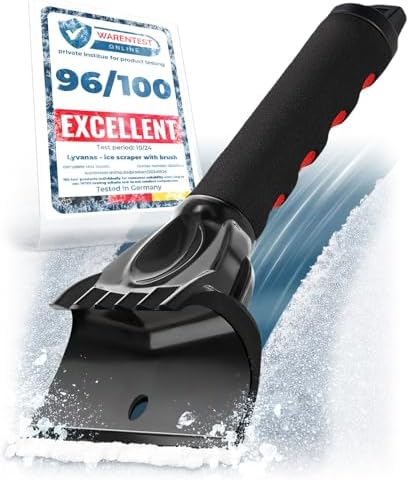 YVANAS car ice scraper for windscreen with padded handle