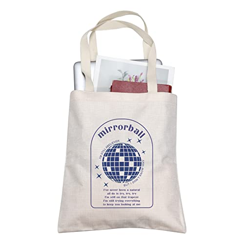 TOBGBE Album Idea Gifts Singer Album Version Tote Bag Singer's Merchandise Song Inspired Shopping Bag Singer Support Gift (Trapeze Tote)