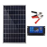 QANYEGN IP65 12V Premium PET Solar Panel Kit with Controller for Outdoor (80A)