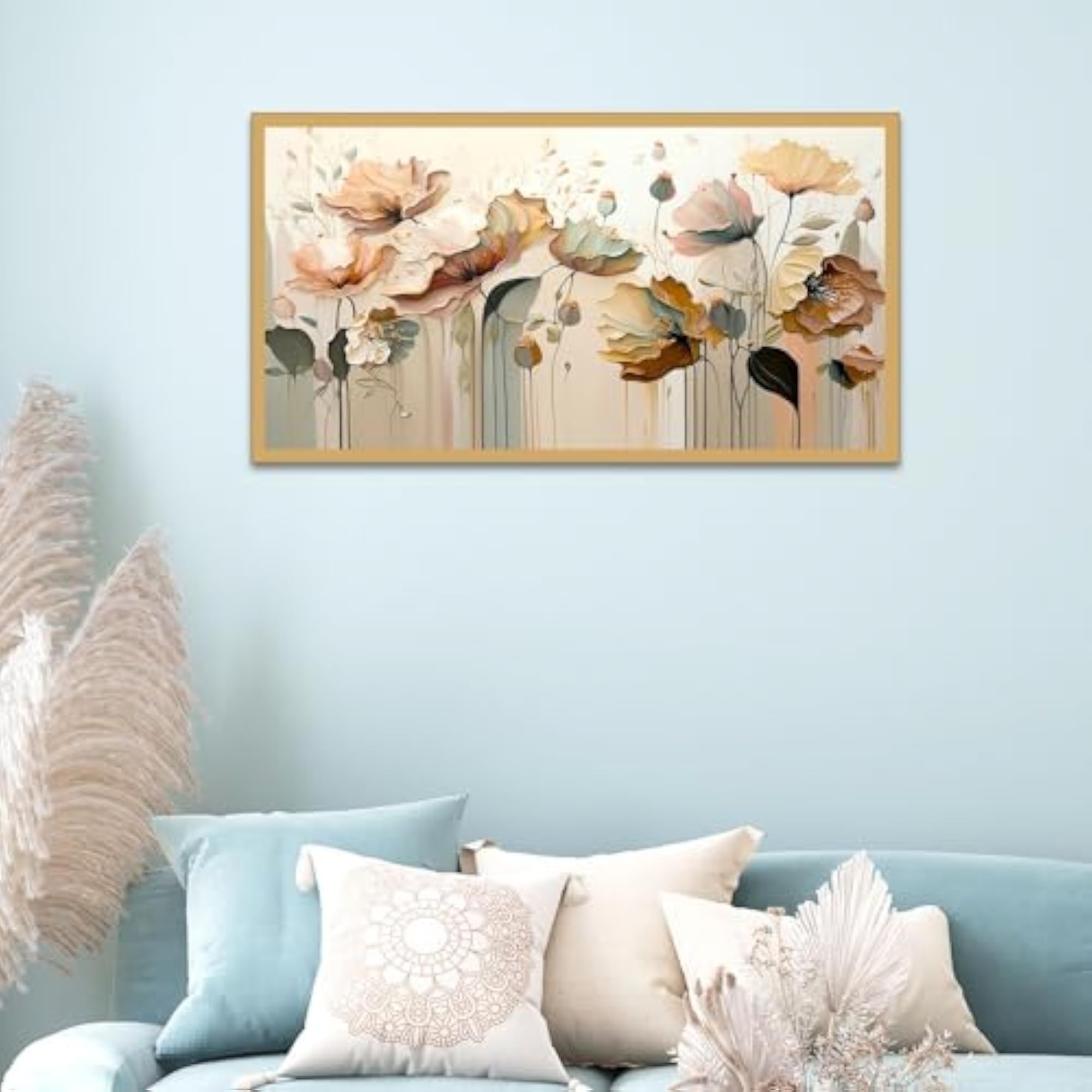 Blossom Abstract Flower Aesthetic Canvas Wall Painting