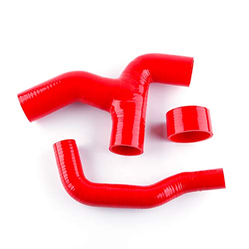 LUXERAD Kit de mangueira de silicone intercooler de montagem superior de 3 camadas 4,5 mm para Subar