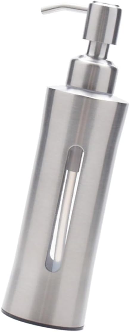 Stainless Steel Soap Dispenser Bottle 304 Material Refillable Press Bottle Dispenser for Bathroom Kitchen Hand Lotion Pump