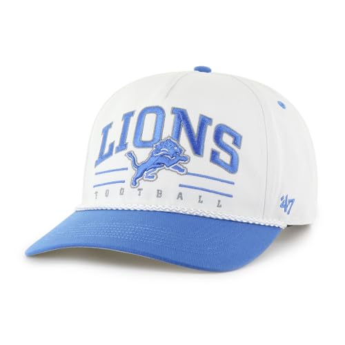 47 Men's White/Blue Detroit Lions Roscoe Two-Toned Hitch Adjustable Hat