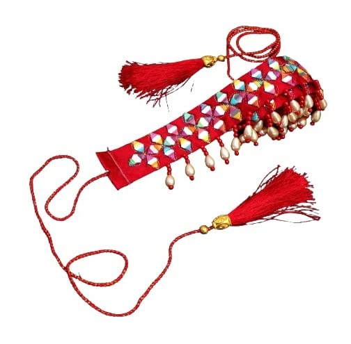 SPARSHMART Multi color small Mirror WorkCloth Fashion Kamarband For Women & Girls (Waist Belt and Belly Chain)-image-14