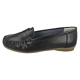 Down To Earth Ladies Leather Shoes F80445 - Black Leather - UK Size 5 - EU Size 38 - US Size 7 - Image 5