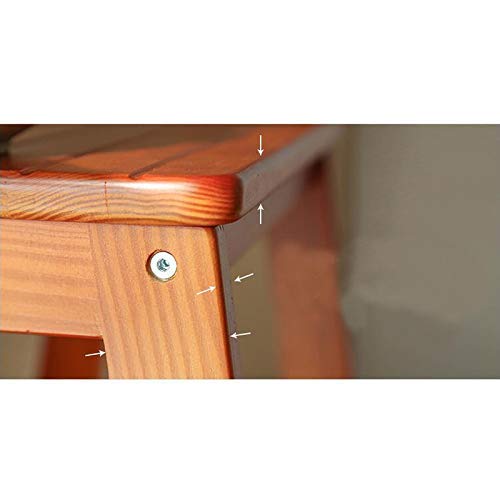 Taburete escalera plegable con peldaños de madera engrosada 5