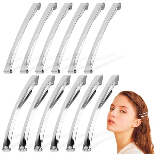 12 Stück Französische Haarspangen für Frauen - Rutschfeste, Metallische Haarspangen, Speziell für Frauen mit Feinem Haar, Elegantes Frisur-Zubehör 12 Stück Französische Haarspangen für Frauen - Rutschfeste, Metallische Haarspangen, Speziell für Frauen mit Feinem Haar, Elegantes Frisur-Zubehör