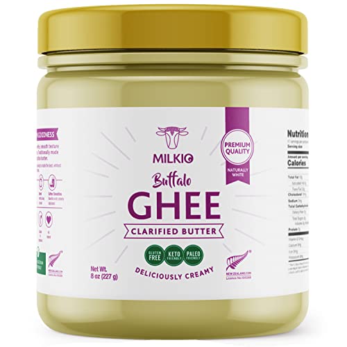 Milkio Buffalo Ghee-Clarified Butter, Lactose & Casein Free, Halal, Kosher, Paleo & Keto Friendly, Made With Care 8 Fl Oz (Pack Of 1) #TOP4