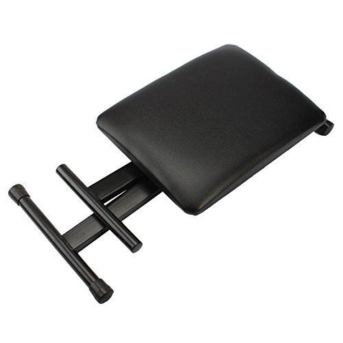 Kuyal On Stage Z-Shape Adjustable keyboards Stand with Piano Benches-Black(Z-Shape)