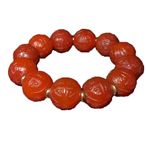 Bracelet jonc en Agate Rouge naturelle : bijou poignet femme en agate véritable polie