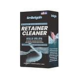 Smile Again Retainer Cleaner - 90 Cleanings (0.23 Per Cleaning) 12 Pack/3 Month Supply - For Clear Aligners, Dentures, Retainers, Mouth Guards &...