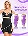 SIMIYA Shapewear Tummy Control Shorts for Women, 5-IN-1 Body Shaper High Waisted Girdle Boyshort Slip Short for Under Dresses Black