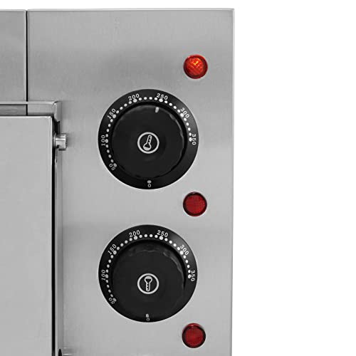 Electric Pizza Oven with Audible Timer & Twin Deck Firebrick/Commercial Baking & Grilling - Image 7