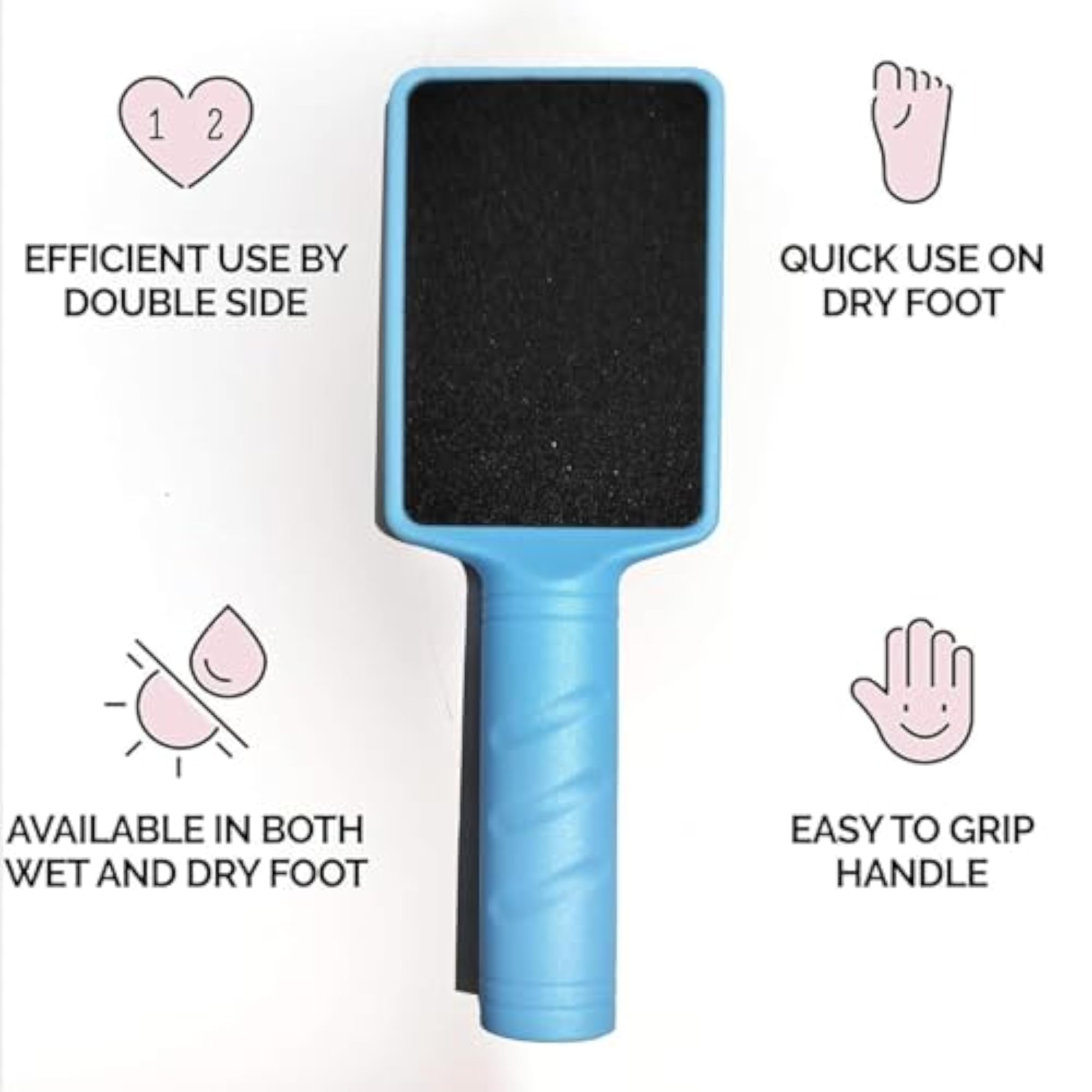 Foot Scrubber with Double Sided Rasp for Dead Skin