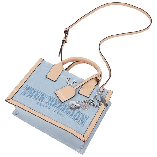 Bolso Tote True Religion para mujer, logo Bombe, denim miniatura 7