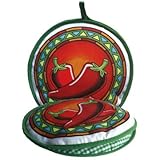 10' Tortilla Warmer Chili Medallion. Keeps Tortillas FRESH AND WARM FOR OVER 1 HOUR! Singing peppers tortilla pouch keeps corn & flour tortillas warm from the skillet, pan, grill or microwave!