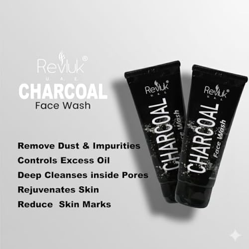 Image of inchBioChar Charcoal Face Cleanser - Gentle Detox & Daily Purification for Clear Skin inch pack of 2