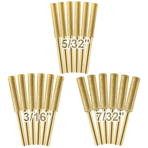 18pcs High Hardness Titanium Plated Chainsaw Sharpener Bits