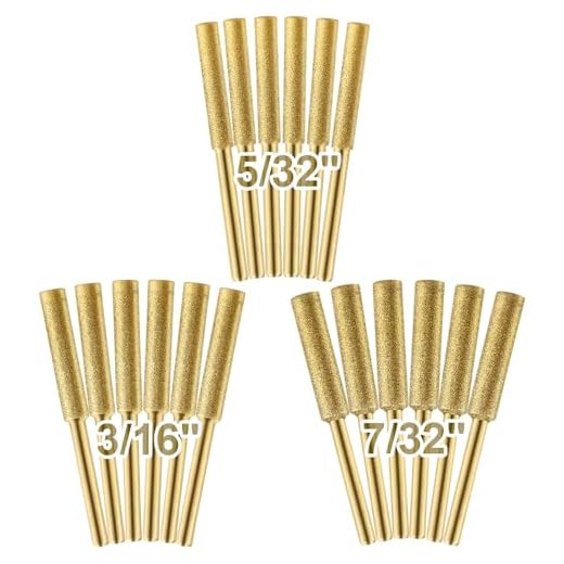 18pcs High Hardness Titanium Plated Chainsaw Sharpener Bits for Chain