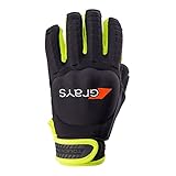 Touch Pro Hockey-Handschuh, rechte Hand, Schwarz/Gelb, Größe XL