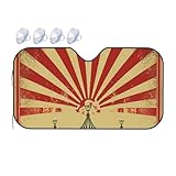 Design universel : pare-soleil imprimé de fond de cirque vintage pour pare-brise de voiture. Deux tailles disponibles : S : 130 x 70 cm, M : 140 x 76 cm. Installez horizontalement pour créer un ajustement parfait. Ajustement universel – S'adapte à la plupart des voitures standard, SUV, camions et berlines de taille moyenne.