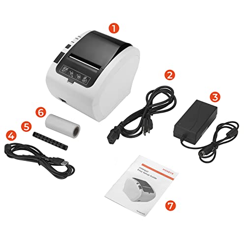 Munbyn Wifi Thermal Receipt Printer With Usb/Lan/Rs232 Port, 80Mm Pos Printer Works With Square Windows Mac Chromebook Linux Cash Drawer, High-Speed Auto-Cutter Wall Mount, Esc/Pos (P047-Wifi), White #TOP6