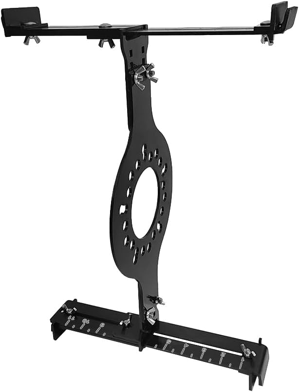 Tokinng Wheel Offset Tool, Tire/Rim Fit Size Measuring Mockup Tool, Supports 14"-20" Wheel Diameter and 7"-17" Wheel Width, 5 Lug Wheel Bolt Pattern
