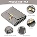 RNIEGA Bifold Wallet Women Leather RFID Blocking Card Holder Compact Wallet Zipper Coin Pocket with ID Window