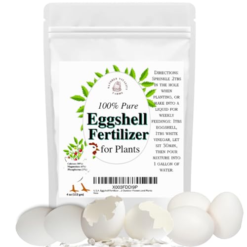 U.S.A. Eggshell Fertilizer Powder, 4 Ounce, for Tomato Plants, Orchids, Calcium Magnesium Phosphorus Powder for Indoor and Outdoor Flowers and Plants