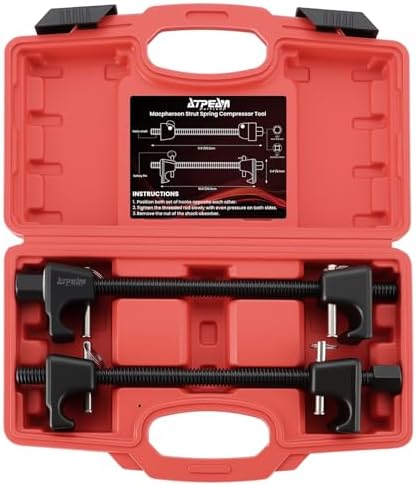 ATPEAM Federspanner Kfz Set, Federspanner Werkzeug 1/2 Zoll Antrieb | aus geschmiedetem Stahl, gehärtete Zentralschraube mit Sicherheitsstiften, 13/16 Zoll Stecknuss und 1/2 Zoll A
