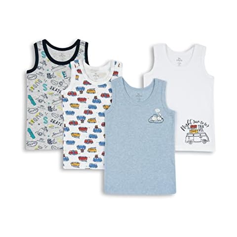 Chicco Pack de 4 camisetas interiores de algodón para niños Cover