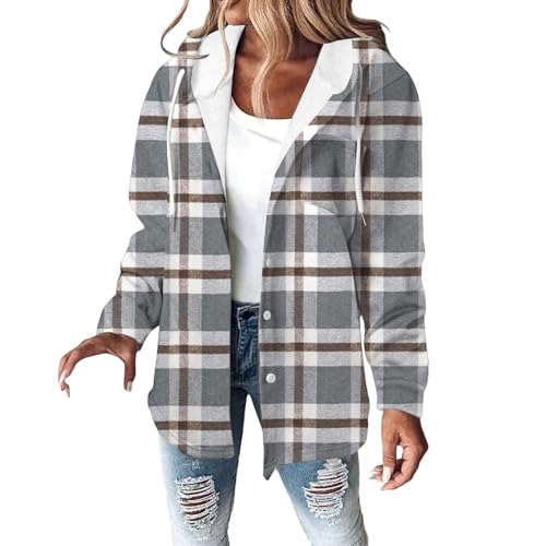 Chemise à carreaux en flanelle femme manches longues veste surchemise mi-saison