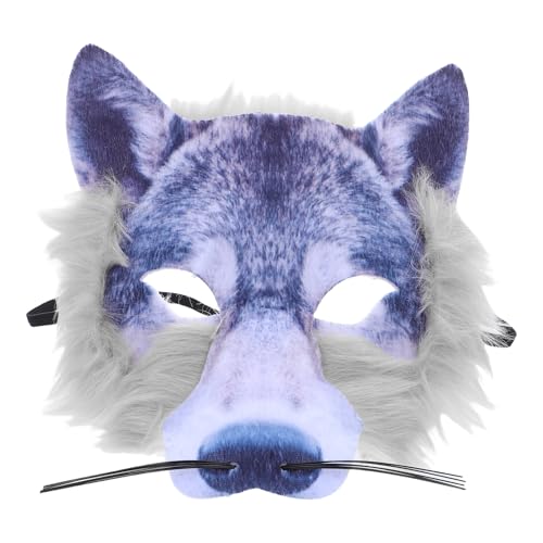 GARIOUANS Masque de Loup en Plastique Réaliste pour Cosplay et Fête D’Halloween Accessoire D’Animal Effrayant Masque de Performance de Fête pour Soirées Déguisées et Carnaval – 1 Pièce