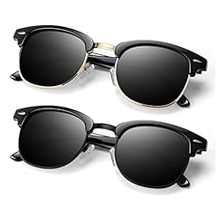 B3-(2 Pack) Glossy Black | Black | Golden Rim / Glossy Black | Black | Black Rim