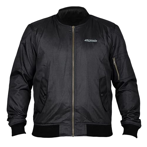 RKsports Motorcycle Motorbike Scooter Waterproof Bomber Jacket CE Armoured (XL, Black)