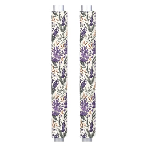 Image of Pardick Refrigerator Door Handle Covers Set of 2, Lavender Fridge Handle Covers Appliance Handle Covers Protector for Microwave Oven Stove Dishwasher, Keep Your Kitchen Appliance Clean