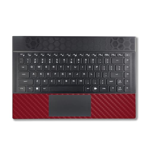 Image of MightySkins Carbon Fiber Skin Compatible With Alienware X14 R2 (2023) Full Wrap Kit - Solid Burgundy | Protective Durable Textured Carbon Fiber Finish | Easy To Apply & Change Styles | Made in the USA