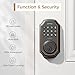 Keyless Entry Door Lock, Keypad Door Lock with 50 Codes, Smart Lock with Anti Peeping Password, Keypad Deadbolt One Touch Locking, Auto Lock, Easy to Install, Bronze