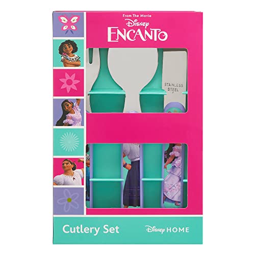 Encanto 3pc Cutlery Set - Reusable Children's Knife, Fork & Spoon, Kids-Size, Made from Food-Safe Stainless Steel & ABS Plastic - for 36 Months & Up