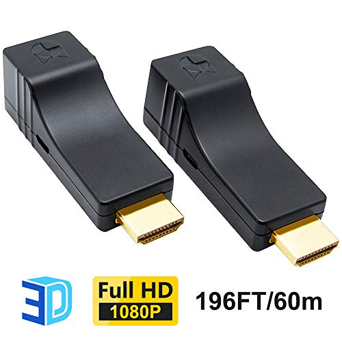 DDMALL HDMI Extender Over Single CAT5e/CAT6 Cable, Deep Color, 3D, Zero Loss, Zero